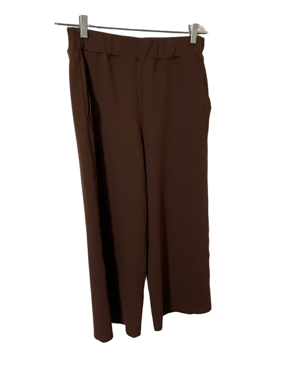 Kit and Ace Wide-Leg Crop Pants in Deep Brown Size Medium
